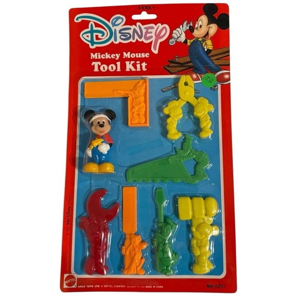 Mattel Other - Vintage Disney Mickey Mouse Tool Kit – Mattel ARCO 1980s NIP Plastic Play Tools